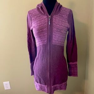 ATHLETA Kingsbury Fair Isle Tunic Zip Sweater